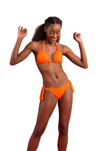Load image into Gallery viewer, Model Front: Rio De Sol Top Top Dots-Orange Mel
