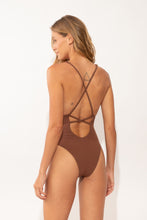 Load image into Gallery viewer, Model Back: Rio De Sol One-Piece Sand-Cappuccino Sunny