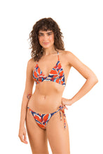 Load image into Gallery viewer, Model Front: Rio De Sol Set Set Leaves Tri-Cos Cheeky-Micro