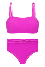 Load image into Gallery viewer, Product Front: Rio De Sol Set Set St-Tpz-Pink Reto Hotpant-High