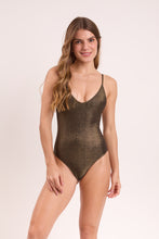 Load image into Gallery viewer, Model Front: Rio De Sol One-Piece Radiante-Black Hype
