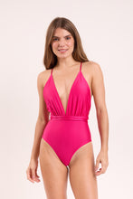 Load image into Gallery viewer, Model Front: Rio De Sol One-Piece Shimmer-Olinda New Vegas