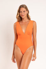 Load image into Gallery viewer, Model Front: Rio De Sol One-Piece Touch-Tangerina Anne