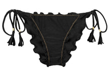 Load image into Gallery viewer, Product Front: Rio De Sol Bottom Bottom Shimmer-Black Frufru-Comfy
