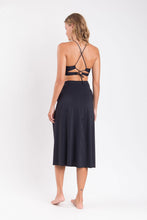 Load image into Gallery viewer, Model Back: Rio De Sol Beach Skirt Nero Long-Skirt-Knot
