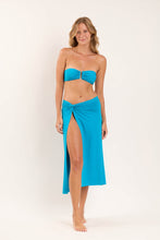 Load image into Gallery viewer, Image 04: Rio De Sol Beach Skirt Fluity-Navega Long Skirt Knot
