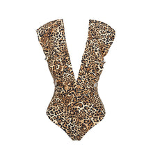 Load image into Gallery viewer, Product Front: Rio De Sol One-Piece Leopardo Frill
