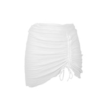 Load image into Gallery viewer, Memphis-White Mini Skirt Ruched
