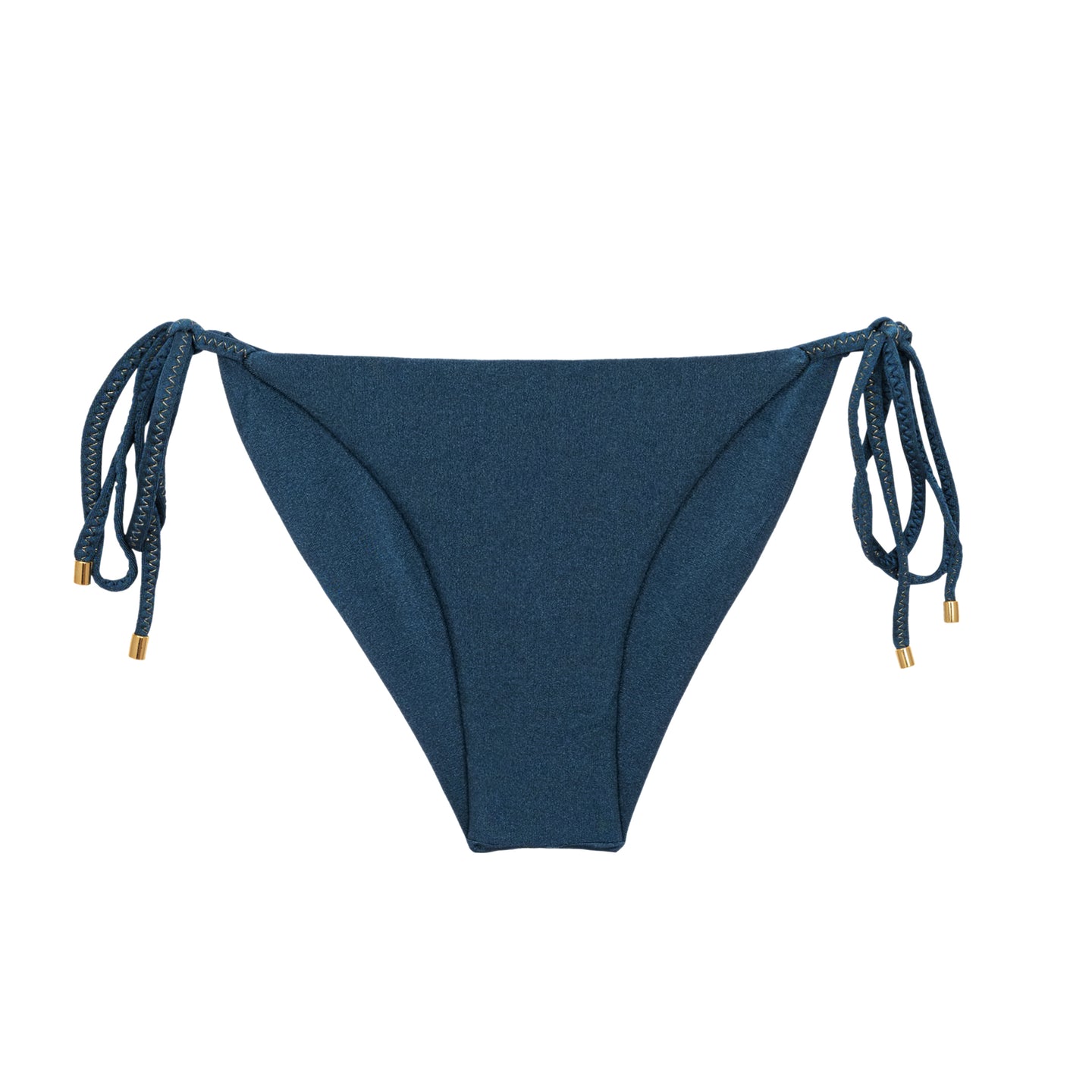Product Front: Rio De Sol Bottom Bottom Shimmer-Shark Cheeky-Tie-Gold