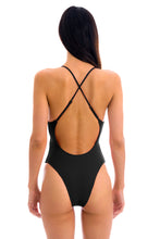 Load image into Gallery viewer, Model Back: Rio De Sol One-Piece Dots-Black Ivy Strap
