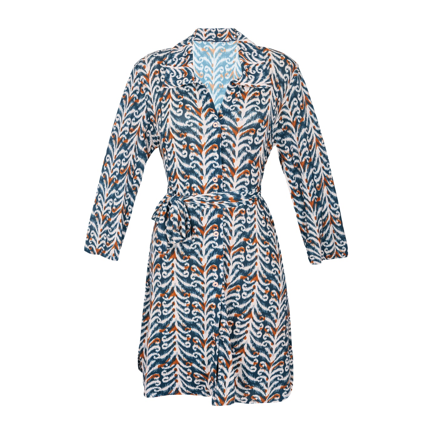 Product Front: Rio De Sol Shirtdress Ikat Chemise