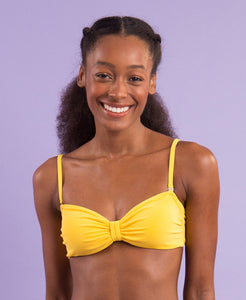 Top Malibu-Yellow Bandeau-Duo